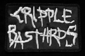 Cripple Bastards 4x2.5" White Embroidered Patch