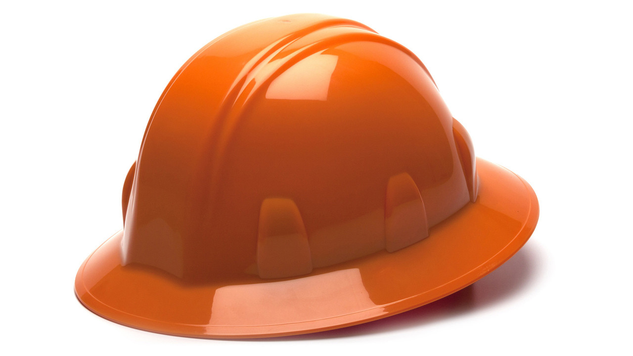 ORANGE FULL BRIM HARD HAT 6 PT RATCHET Sierra Safety