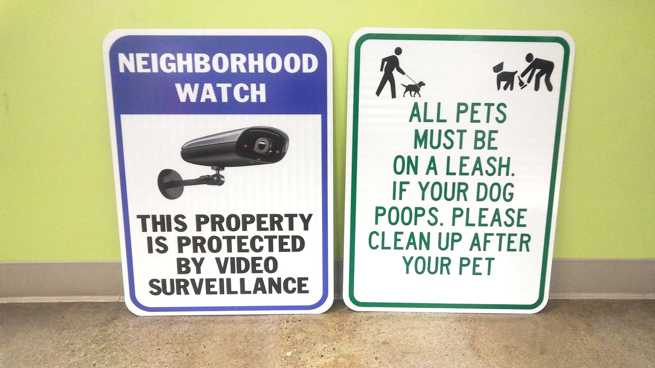 NEIGHBORHOOD WATCH SIGN &amp; DOG SIGN - Sierra Safety