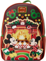 Loungefly Disney Mickey & Minnie Mouse Hot Cocoa Fireplace Mini Backpack