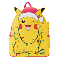Loungefly Pokémon Santa Pikachu Christmas Lights Light Up Mini Backpack