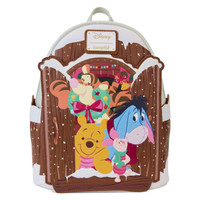Loungefly Disney Winnie The Pooh Holiday Scene Pooh And Friends Mini Backpack
