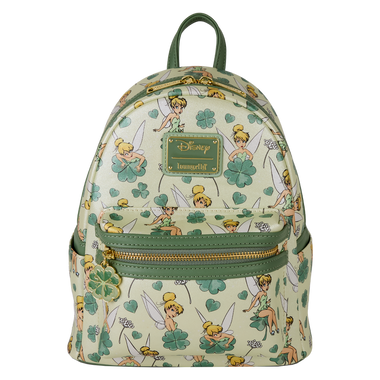 Loungefly Peter Pan Tinker Bell Clover All-Over Print Mini Backpack