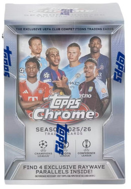2025/26 Topps UEFA Club Competitions Chrome Soccer Blaster 40 Box Case