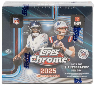 2025 Topps Chrome Football Jumbo 8 Box Case