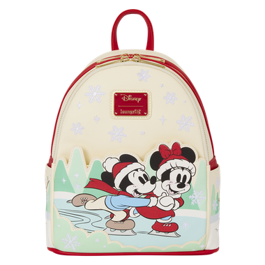 Loungefly Mickey & Friends Holiday Ice Skating Mini Backpack