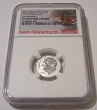 2018 S Silver Roosevelt Dime Reverse Proof PF70 NGC FR Trolley Label