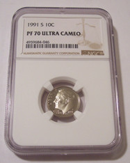 1991 S Clad Roosevelt Dime Proof PF70 UC NGC