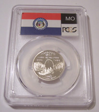 2003 S Silver Missouri State Quarter Proof PR69 DCAM PCGS Flag Label