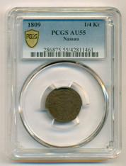 Germany Nassau 1809 1/4 Kreuzer AU55 PCGS