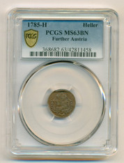 Germany Further Austria 1785 H Heller MS63 BN PCGS