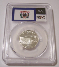 2005 S Silver West Virginia State Quarter Proof  PR69 DCAM PCGS Flag Label