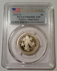 2021 S Native American Dollar Military Service Proof PR69 DCAM PCGS First Strike