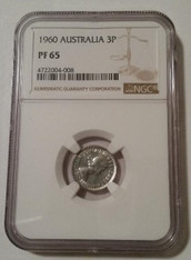 Australia Elizabeth II 1960 Silver 3 Pence Proof PF65 NGC Low Mintage