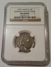 Canada 1995 25 Cents MS68 DPL NGC