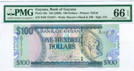 Guyana 2006 100 Dollar Bank Note Gem Unc 66 EPQ PMG
