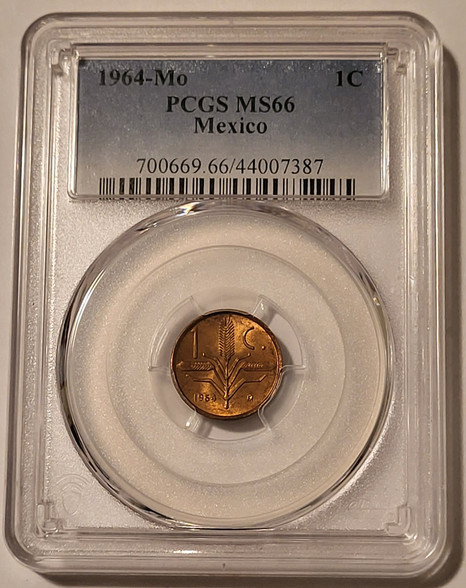 Mexico-1964-centavo-ms66-pcgs-a