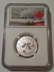 Canada 2019 1/4 oz Silver $3 Bicentennial Celebration Reverse Proof PF70 NGC