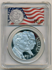 2015 W March of Dimes Commemorative Silver Dollar PR70 DCAM PCGS First Strike/Flag Label