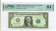 2009 FRB Cleveland Star / Replacement Note Ch Unc 64 EPQ PMG