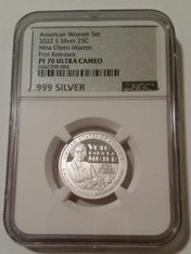 2022 S Silver Nina Otero-Warren Quarter Proof PF70 UC NGC First Releases