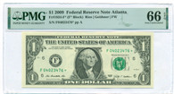 2009 FRB Atlanta $1 Star / Replacement Bank Note Gem Unc 66 EPQ PMG