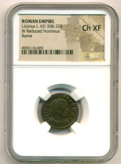 Roman Empire Licinius I AD 308-324 BI Reduced Nummus Rome Mint Ch XF NGC