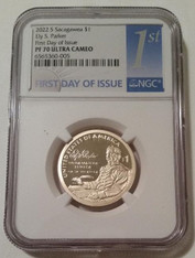 2022 S Native American Sacagawea Dollar Proof PF70 UC NGC First Day of Issue