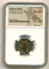 Roman Empire Gallienus AD 253-268 BI Double Denarius (Silvering) Ch VF NGC