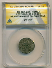 Roman Empire Postumus AD 260-269 AR Antoninianus Cologne VF35 ANACS