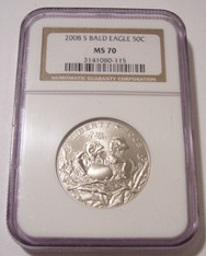 2008 S Bald Eagle Commemorative Half Dollar MS70 NGC