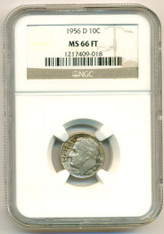 1956 D Roosevelt Dime MS66 FT NGC