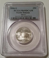 2006 S Silver North Dakota State Quarter Proof PR69 DCAM PCGS Blue Label