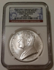 2015 Lyndon B Johnson 1 oz Silver Presidential Medal U.S. Mint MS70 NGC Early Releases