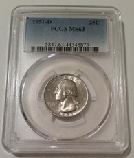 1951 D Washington Quarter MS63 PCGS