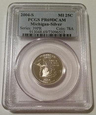 2004 S Michigan State Quarter Proof PR69 DCAM PCGS Blue Label