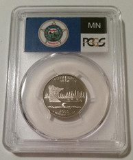 2005 S Clad Minnesota State Quarter Proof PR70 DCAM PCGS Flag Label