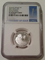 2022 S Silver Wilma Mankiller Quarter Proof PF70 UC NGC First Day of Issue