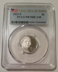 2022 S Jefferson Nickel Proof PR70 DCAM PCGS First Day of Issue