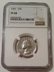 1961 Washington Quarter Proof PF68 NGC