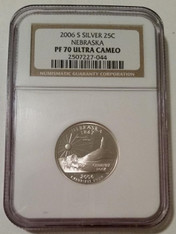 2006 S Silver Nebraska State Quarter Proof PF70 UC NGC