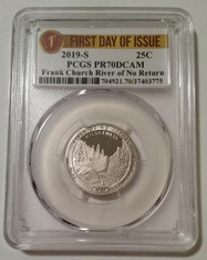 2019 S Clad Frank Church River of No Return NP Quarter Proof PR70 DCAM PCGS First Day of Issue