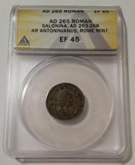 Roman Empire Salonina AD 253-268 AR Antoninianus Rome Mint XF45 ANACS