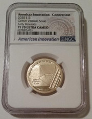 2020 S American Innovation Dollar Connecticut Gerber Variable Scale Proof PF70 UC NGC ER