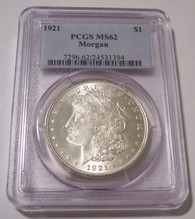 1921 Morgan Silver Dollar MS62 PCGS