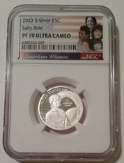 2022 S  Silver Sally Ride Quarter Proof PF70 UC NGC Flag Label