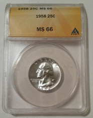 1958 Washington Quarter MS66 ANACS