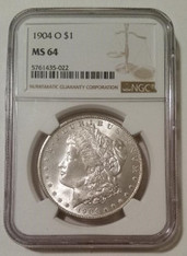 1904 O Morgan Silver Dollar MS64 NGC