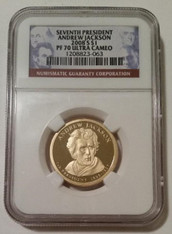 2008 S Andrew Jackson Presidential Dollar Proof PF70 UC NGC