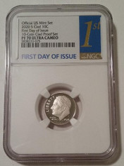 2020 S Clad Roosevelt Dime Proof PF70 UC NGC First Day of Issue
